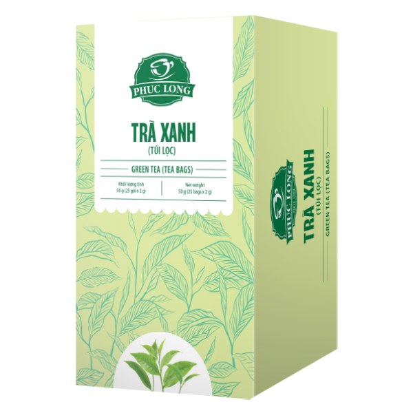 Trà Xanh Phúc Long Hộp 25 Gói 2G