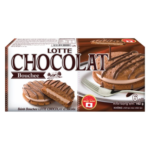 Bánh Lotte Chocolat Bouchee Vị Socola Hộp 162G