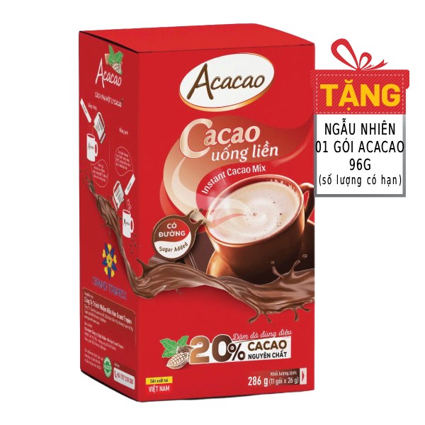 Bột Socola Acacao Có Đường Hộp 11 Gói*26G