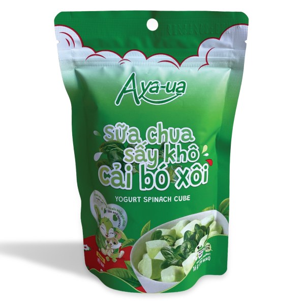 Sữa Chua Sấy Khô Aya-Ua Cải Bó Xôi Gói 16G