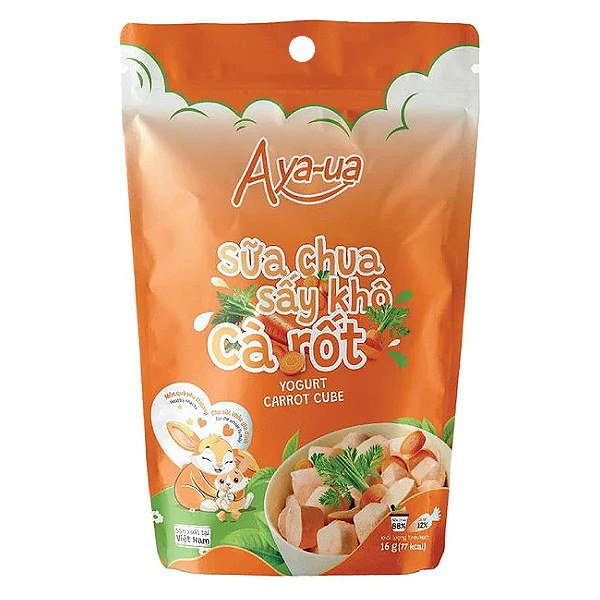 Sữa Chua Sấy Khô Aya-Ua Cà Rốt Gói 16G