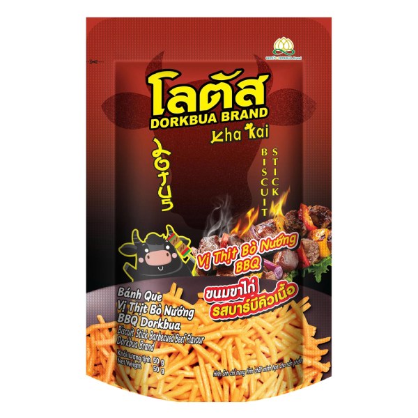 Bánh Que Dorkbua Thịt Bò Nướng BBQ Gói 50G