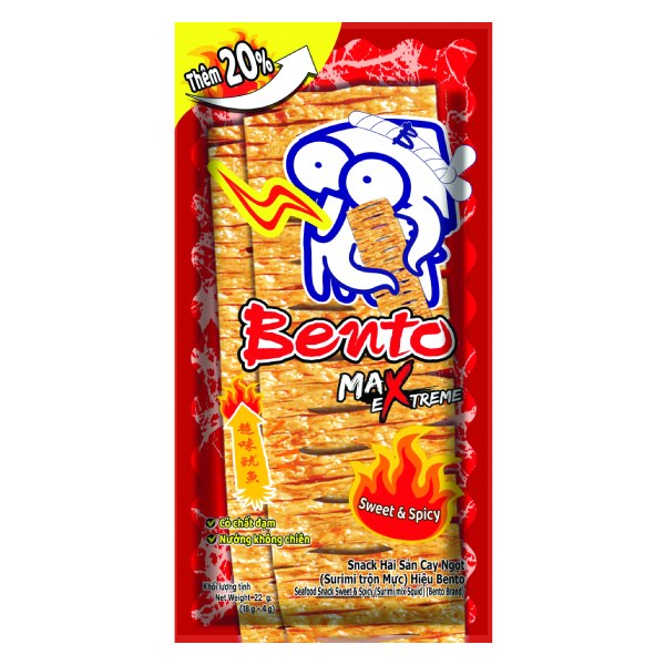 Snack Bento Mực Tẩm Cay Ngọt 18G