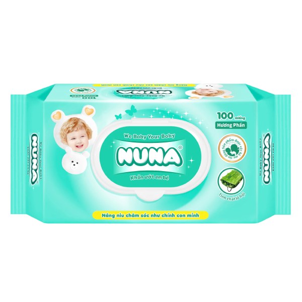 (Only Emartmall) Khăn Ướt Baby Nuna 100 Miếng Có Mùi