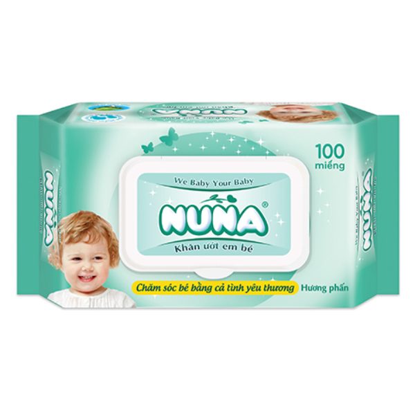 Khăn Ướt Baby Nuna 100 Miếng Có Mùi