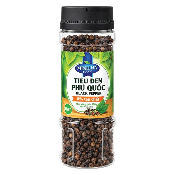 Tiêu Đen Phú Quốc Minh Hà Nguyên Hạt Hũ 100G