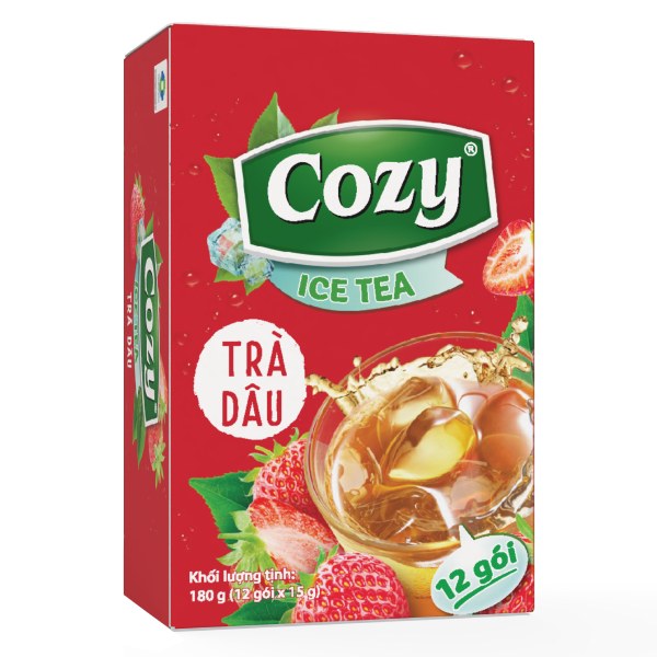 Trà Cozy Ice Tea Dâu Hộp 12 Gói 15G
