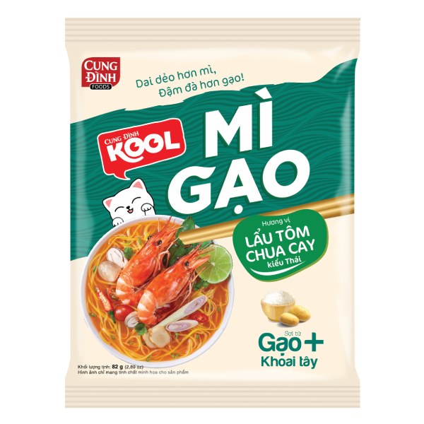 Mì Gạo Cung Đình Lẩu Tôm Chua Cay Kiểu Thái Gói 84G