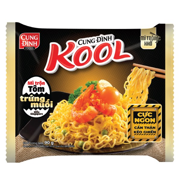 Mì Cung Đình Kool Trộn Tôm Trứng Muối Gói 90G
