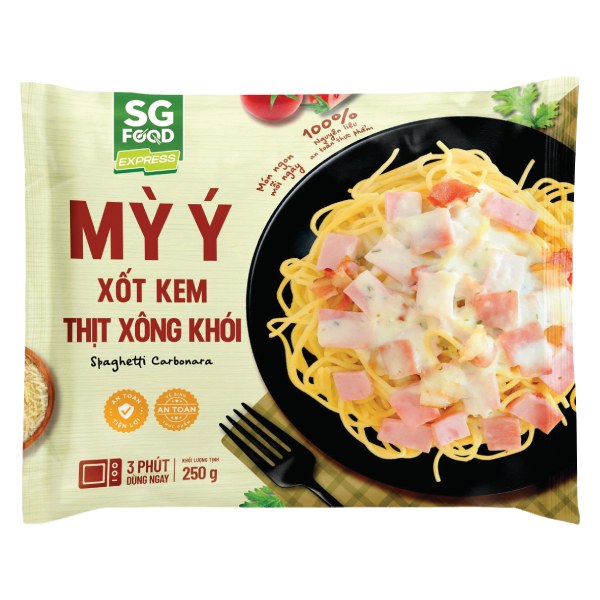 Mì Ý Xốt Kem Thịt Xông Khói SG Food Gói 250G