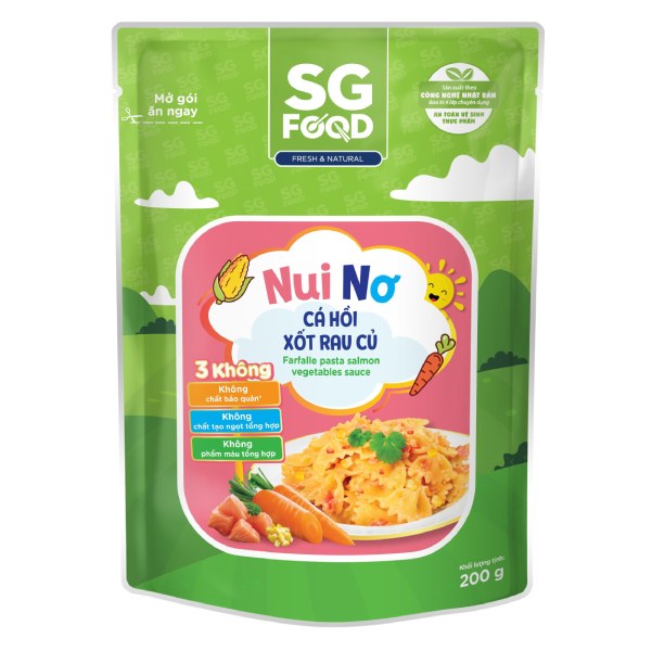 Nui Nơ SG Food Cá Hồi Xốt Rau Củ 200G