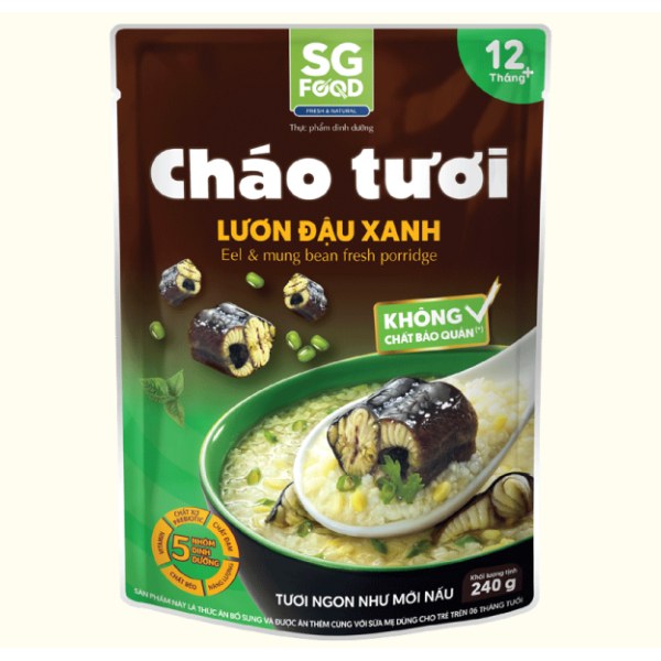 (Only Emartmall) Cháo Tươi SG Food Lươn Đậu Xanh 240G