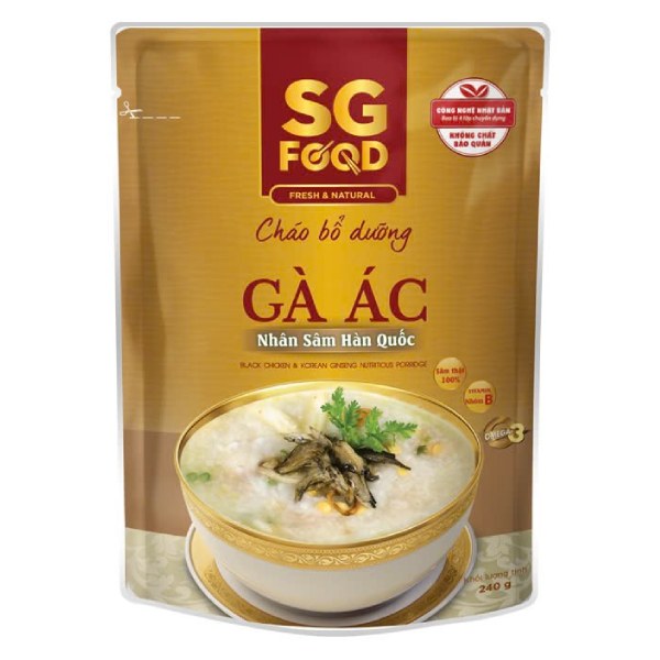 Cháo Gà Ác Nhân Sâm Hàn Quốc SG Food Gói 240G