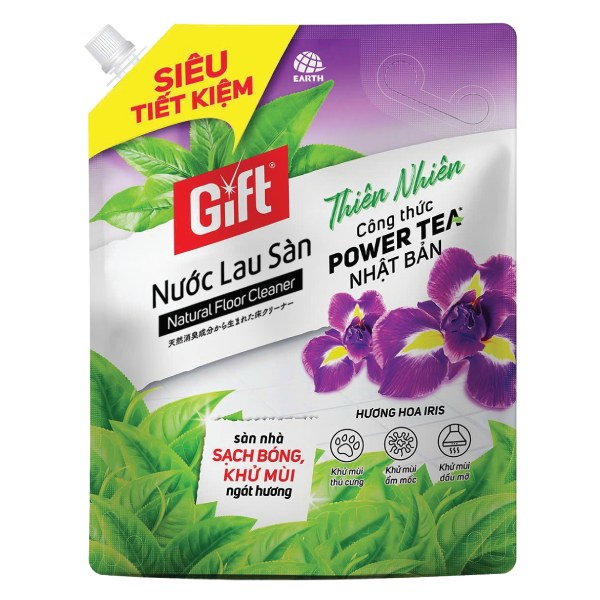 Nước Lau Sàn Gift Hương Iris Túi 3.6Kg