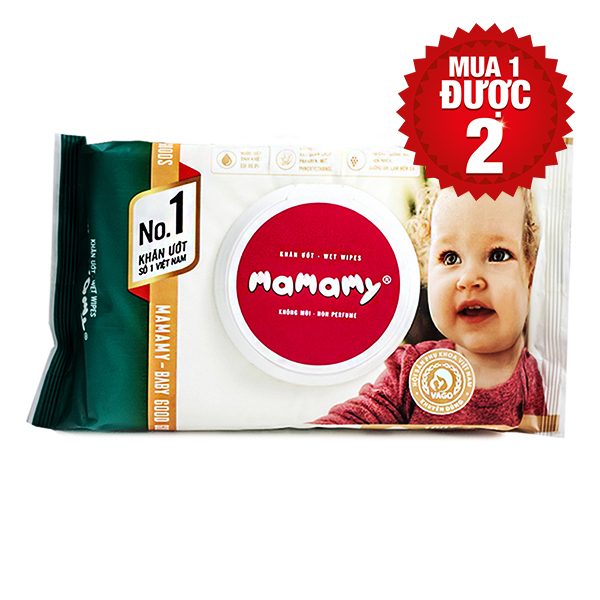 Khăn Ướt Mamamy 100 Tờ Có Nắp Không Mùi