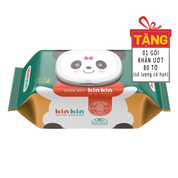 Khăn Ướt Kin Kin Hương Trà Xanh Gói 100 Tờ