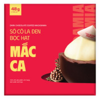(Only Emartmall) Socola Đen Đại Hiền Tâm Bọc Hạt Mắc Ca 48G