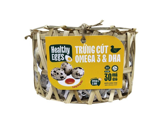 Giỏ 30 Trứng Cút Vfood Omega 3 - DHA