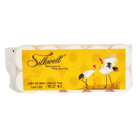 (Only Emartmall) Lốc 10 Cuộn Giấy Vệ Sinh Cao Cấp Silkwell 4 Lớp
