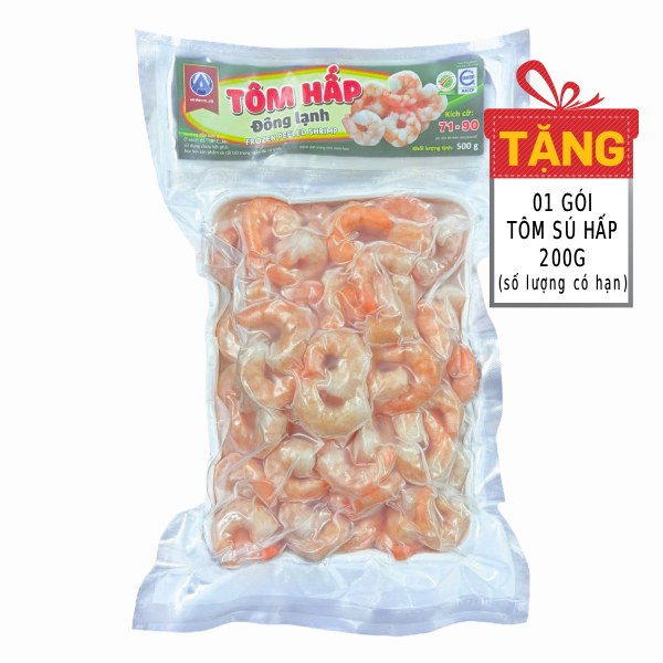 Tôm Sú Hấp Đông Lạnh An Vĩnh (71-90) 500G