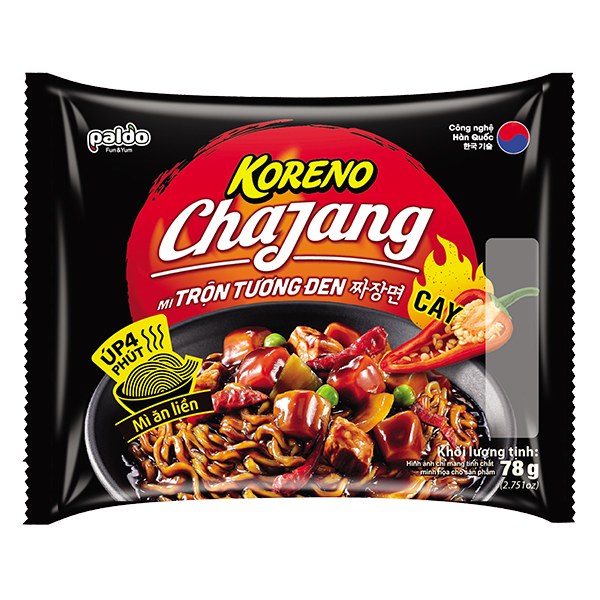 Mì Trộn Tương Đen Koreno Vị Cay Gói 78G