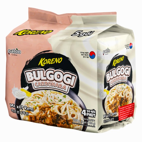 Lốc 5 Mì Koreno Xốt Kem Carbonara Gói 100G