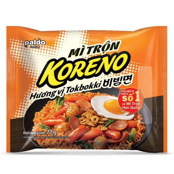 Mì Trộn Koreno Tokbokki Gói 77G