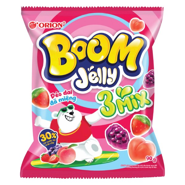 Kẹo Dẻo Boom 3 Vị Gói 90G