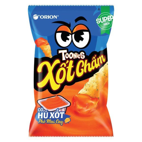 Snack Toonies Chấm Xốt Phô Mai Cay Gói 57G