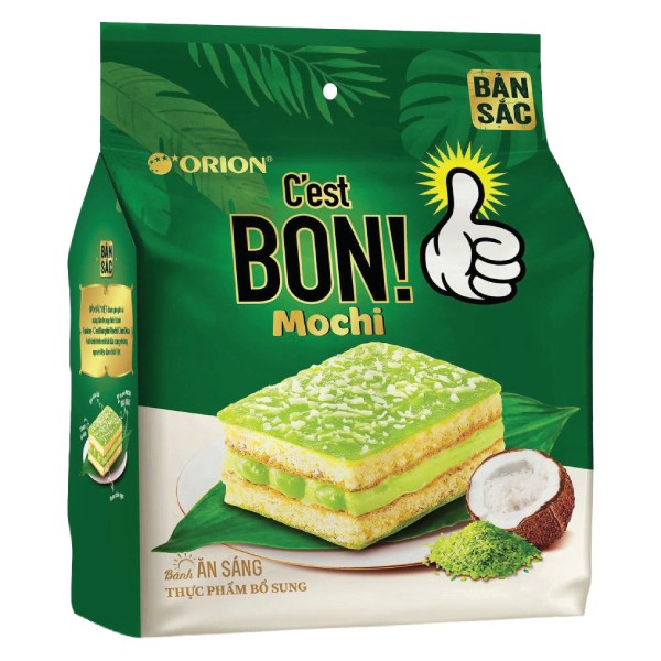 Bánh Ăn Sáng C'est Bon Phủ Mochi Cốm Dừa Gói 137.5G