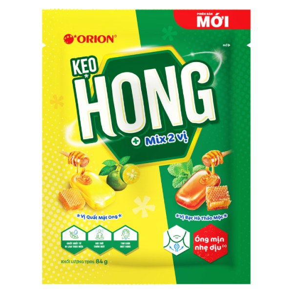 Kẹo Họng Vị Quất Mật Ong Và Bạc Hà Thảo Mộc Gói 84G