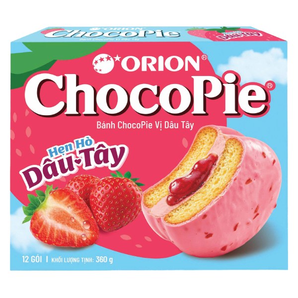 Bánh Chocopie Vị Dâu Tây Hộp 360G