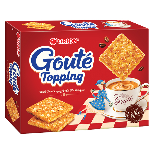 Bánh Quy Goute Topping Cà Phê Dừa Giòn Hộp 260.8G