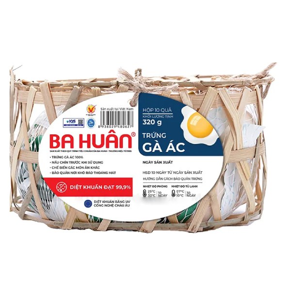 Hộp 10 Trứng Gà Ác Ba Huân