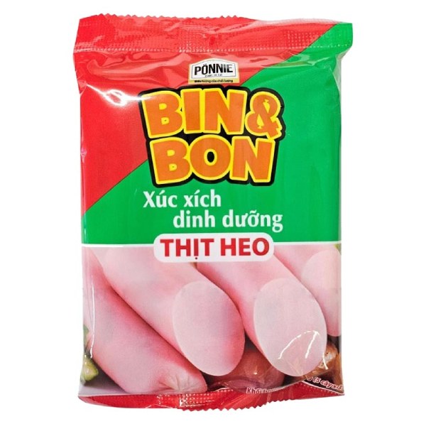 Xúc Xích Dinh Dưỡng Ponnie Bin Bon Thịt Heo Gói 175G