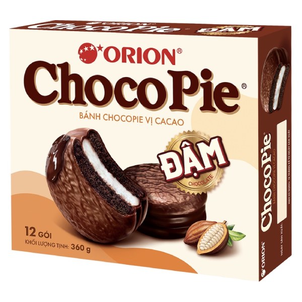 Bánh Chocopie Vị Cacao Đậm Hộp 12 Gói*30G