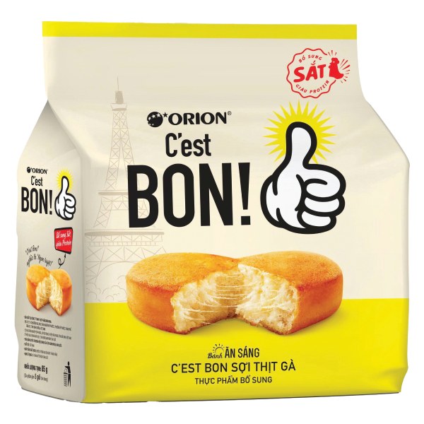 Bánh Ăn Sáng C'est Bon Sợi Thịt Gà 5 Cái*17G