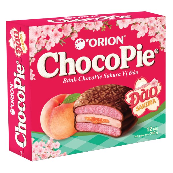 Bánh Chocopie Sakura Vị Đào 360G