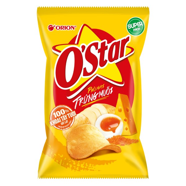 Snack O'Star Vị Phô Mai Trứng Muối Gói 53G