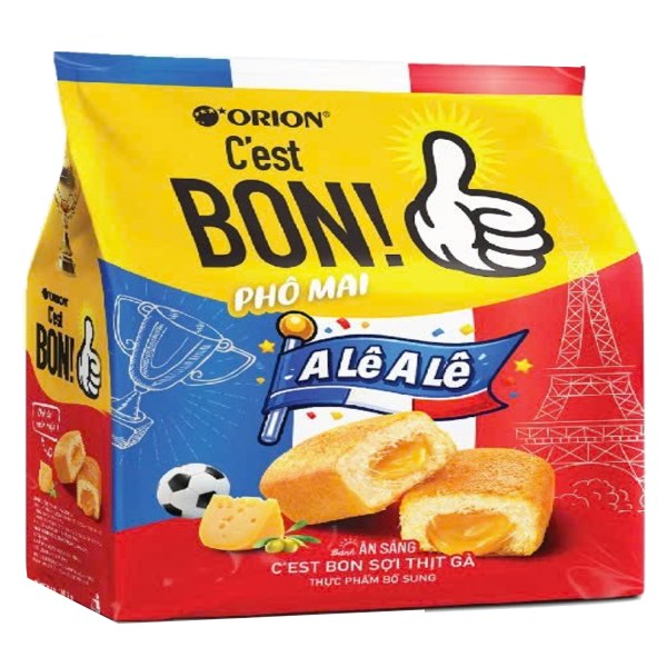 Bánh Ăn Sáng C'est Bon Sốt Kem Phô Mai Sợi Thịt Gà Gói 5 Cái*20.3G