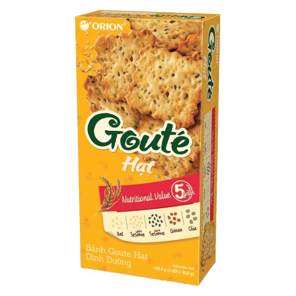 Bánh Goute Hạt 4P Hộp 158.4G