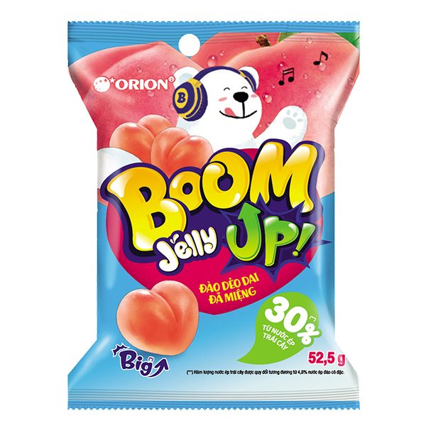 Kẹo Dẻo Boom Vị Đào 52.5G