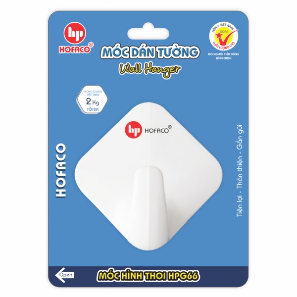 Móc Dán Tường Hình Thoi Hofaco HPG66