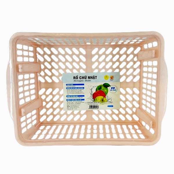 Rổ Nhựa Tự Lập Chữ Nhật TL350