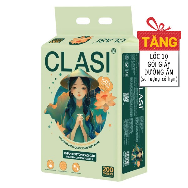 Khăn Cotton Cao Cấp Clasi 200 Tờ