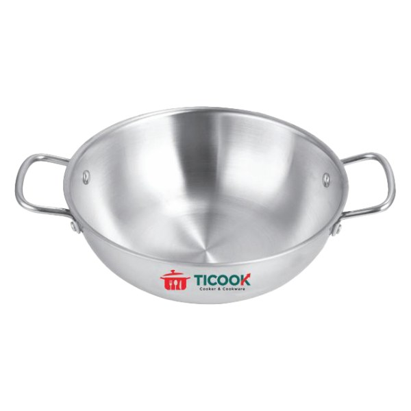 Chảo Sâu Inox 304 3 Lớp Đáy Từ Ticook 20Cm