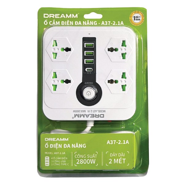Ổ Cắm Điện Đa Năng Dreamm No.A37-2.1A