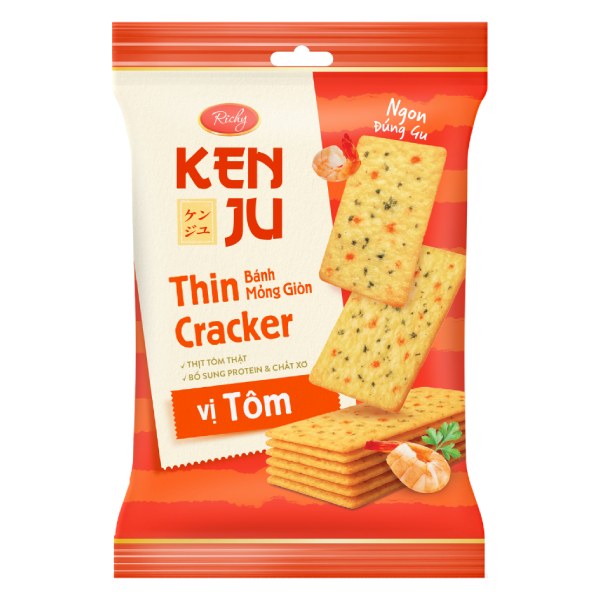 Bánh Quy Richy Kenju Vị Tôm Gói 192G        