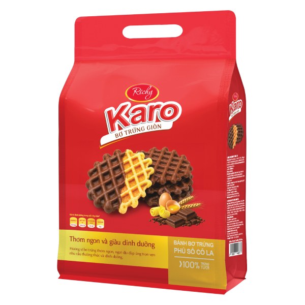 Bánh Richy Karo Bơ Trứng Giòn Phủ Socola Gói 240G