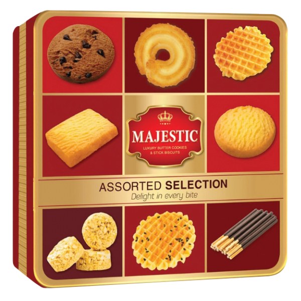 Bánh Quy Majestic Selection Đỏ Hộp Thiếc 368G